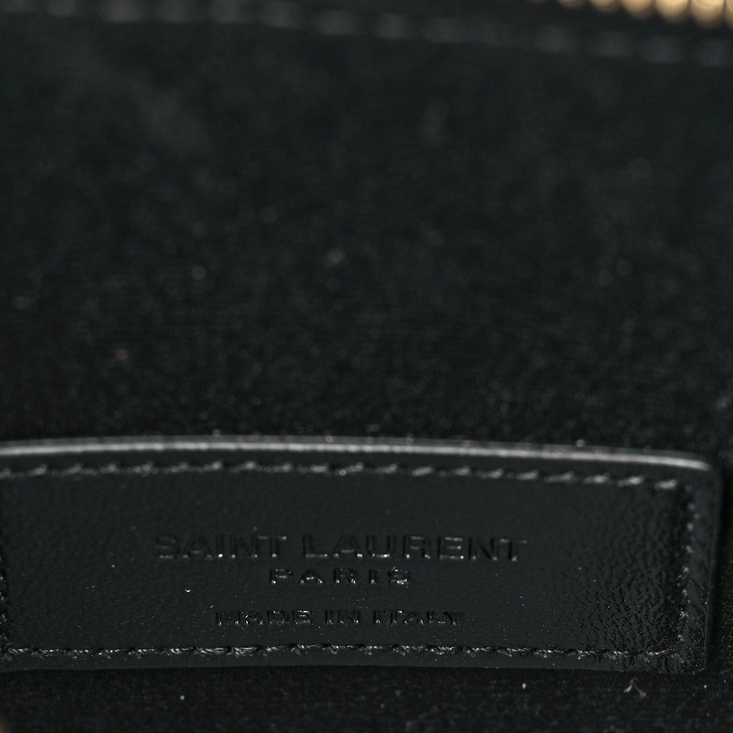 Saint Laurent Calfskin Crocodile Embossed Double Pouch On Chain Black 6 of 9