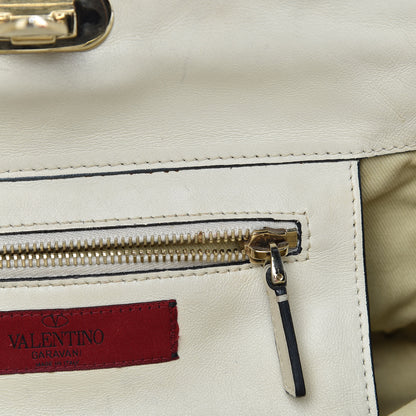 Valentino Garavani Vitello Small Rockstud Tote Ivory 19 of 35