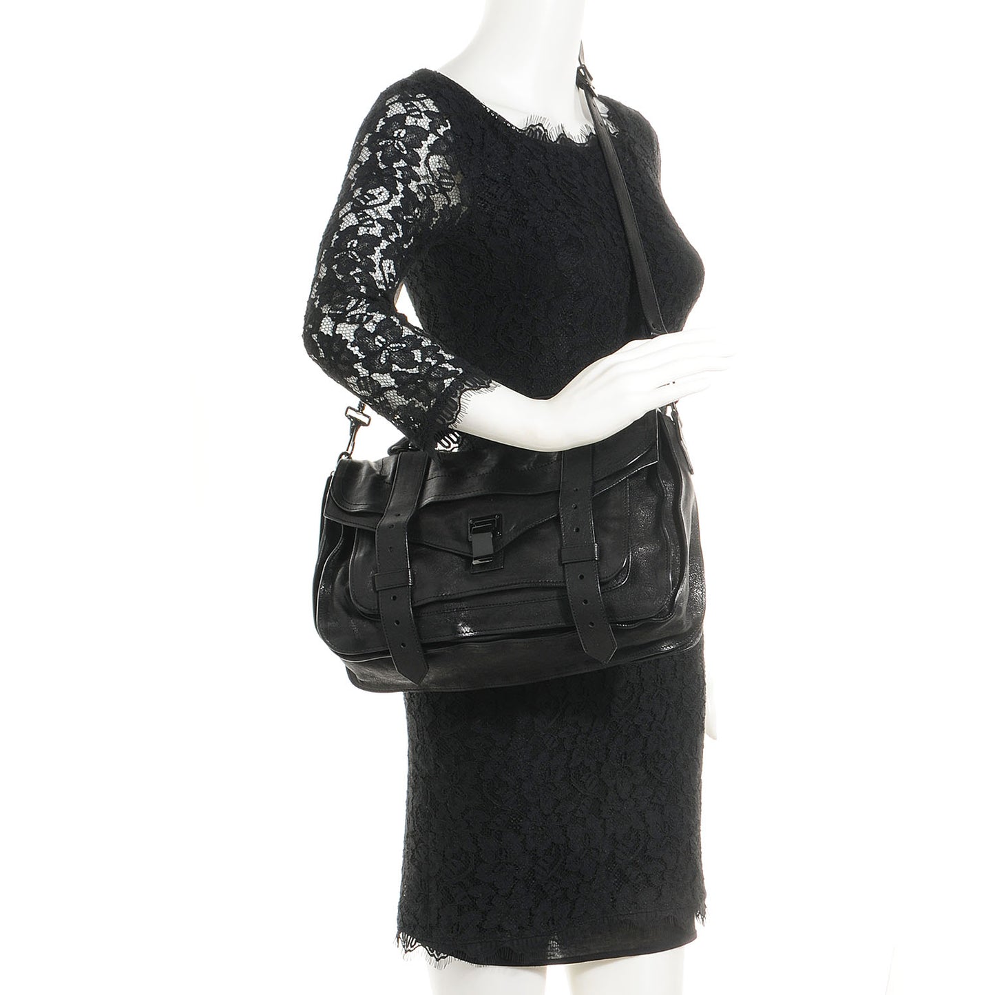Lambskin PS1 Medium Satchel Black