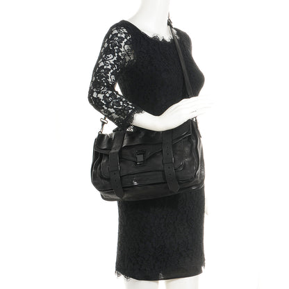 Proenza Schouler Lambskin PS1 Medium Satchel Black 2 of 12