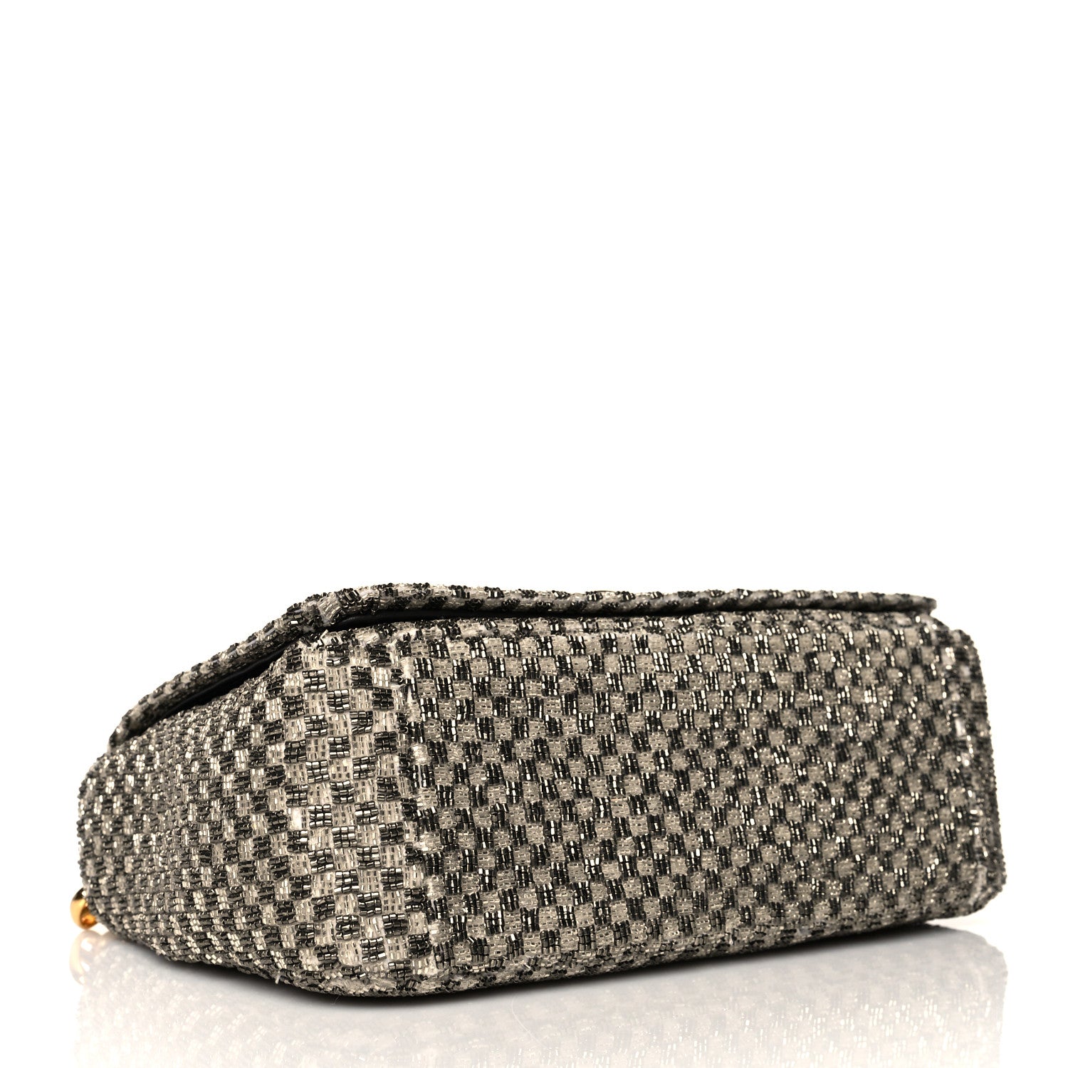 Christian Dior Calfskin Beaded Small Caro Bag Grey 4 of 9