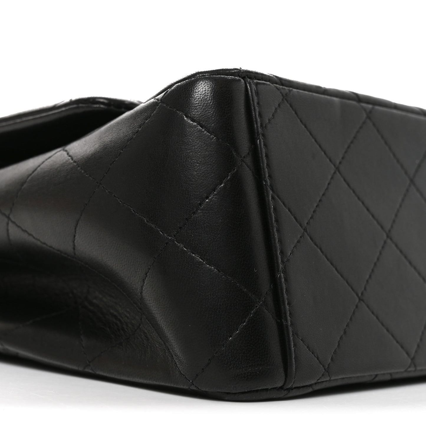 Lambskin Quilted Maxi Double Flap Black