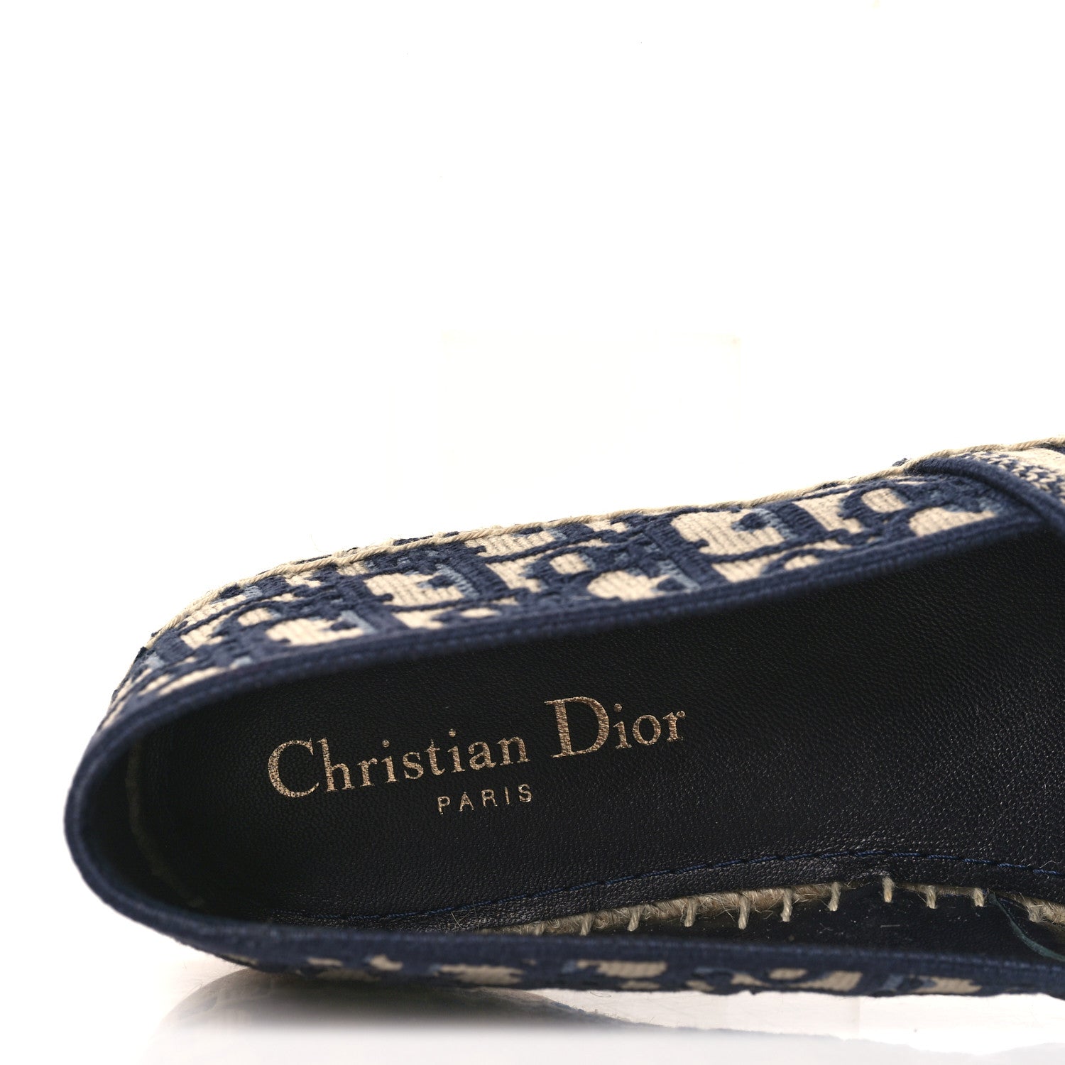Christian Dior Oblique Embroidered Granville 15mm Espadrilles 40 Deep Blue 7 of 9