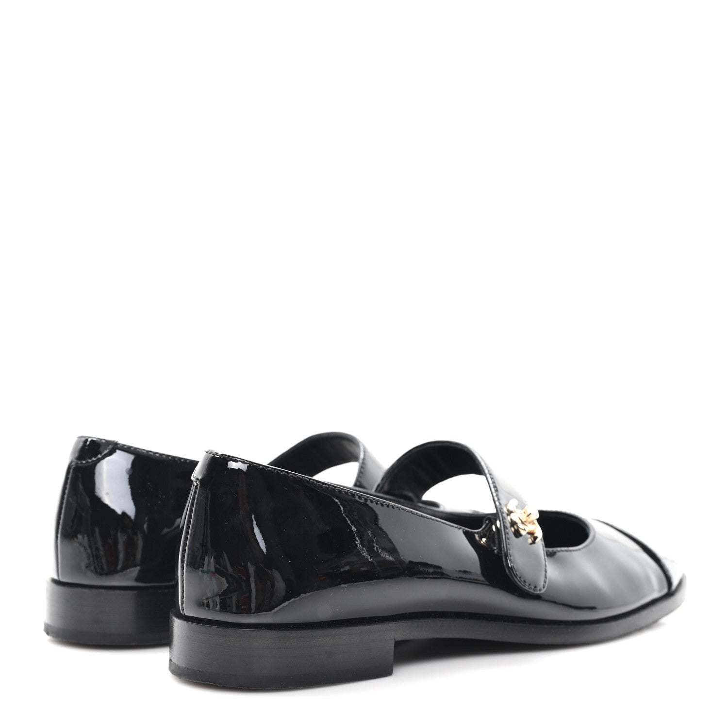Chanel Patent Calfskin Mary Janes Flats 36.5 Black 5 of 10