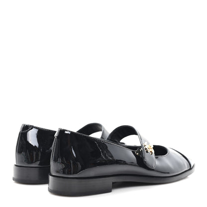 Chanel Patent Calfskin Mary Janes Flats 36.5 Black 5 of 10