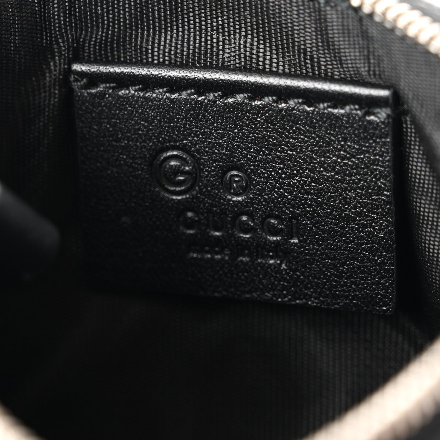 Microguccissima Key Ring Coin Case Black