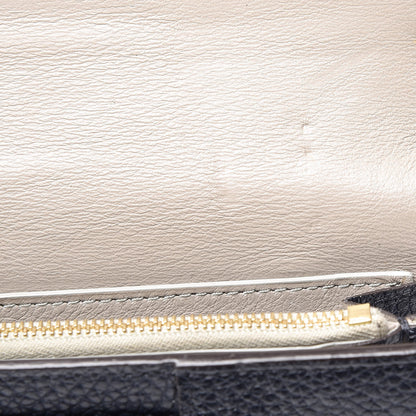 Celine Drummed Calfskin Large Multifunction Flap Wallet Black 10 of 13