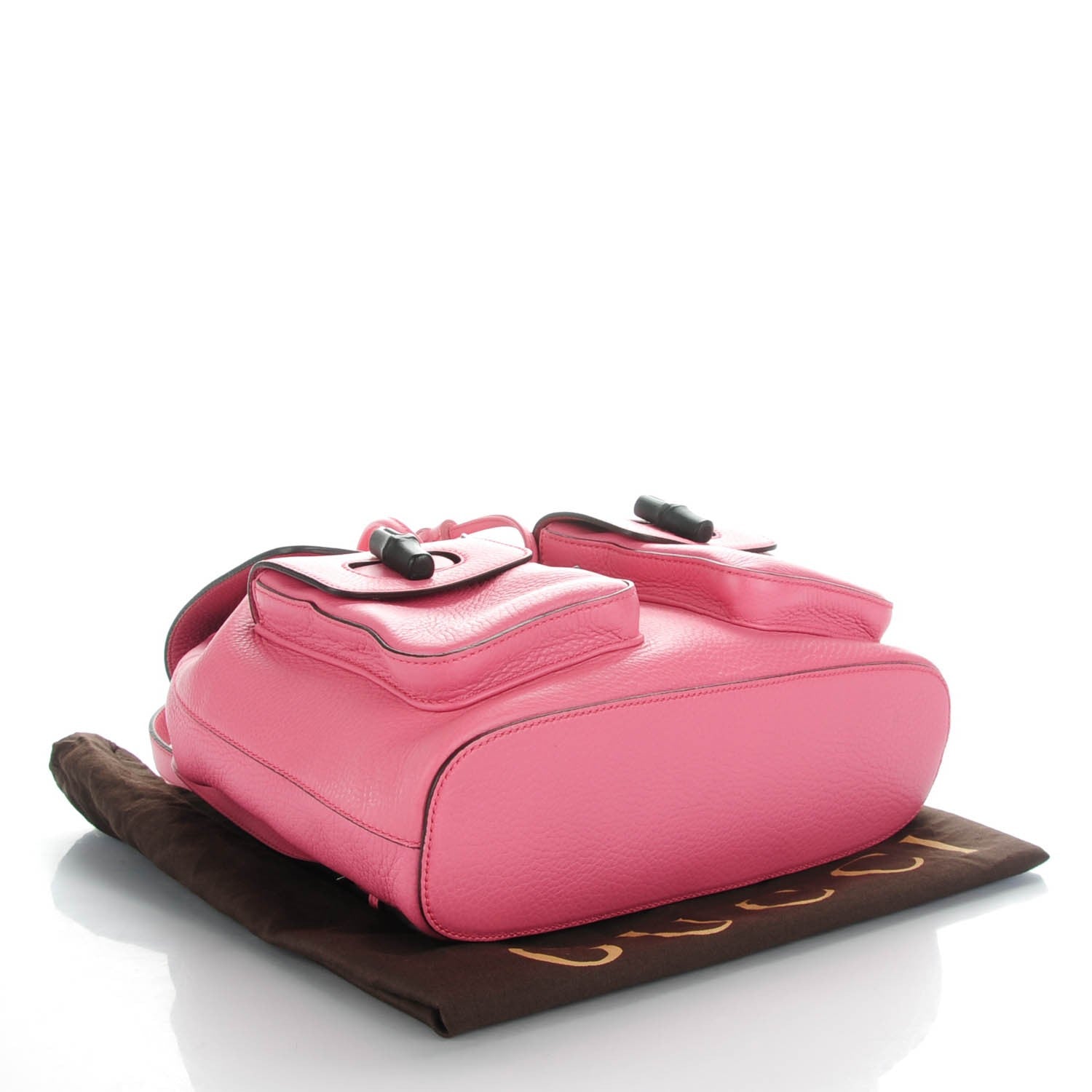 Gucci Cellarius Calfskin Medium Bamboo Backpack Glossy Pink 4 of 7