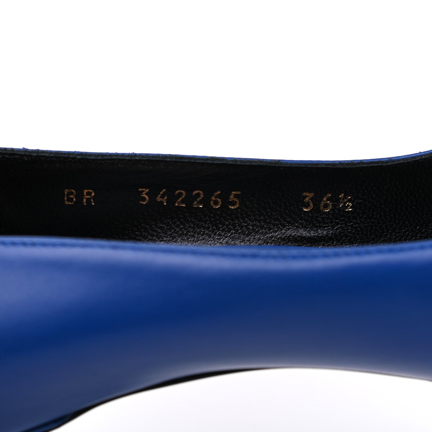 Calfskin Studded Cap Toe Janis Platform Pumps 36.5 Blue