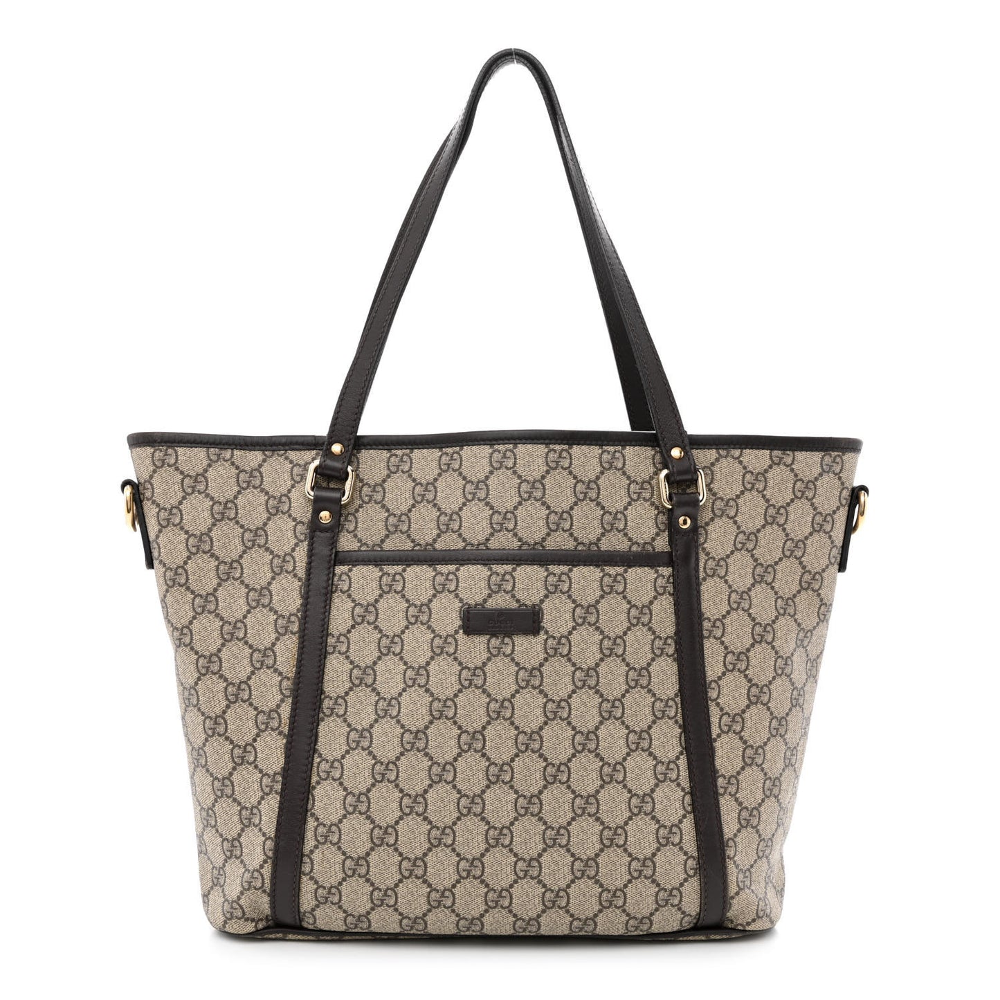 GG Supreme Monogram Medium Joy Tote Dark Brown