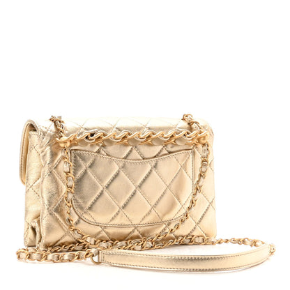 Chanel Metallic Lambskin Quilted CC Chain Flap Gold 2 of 10