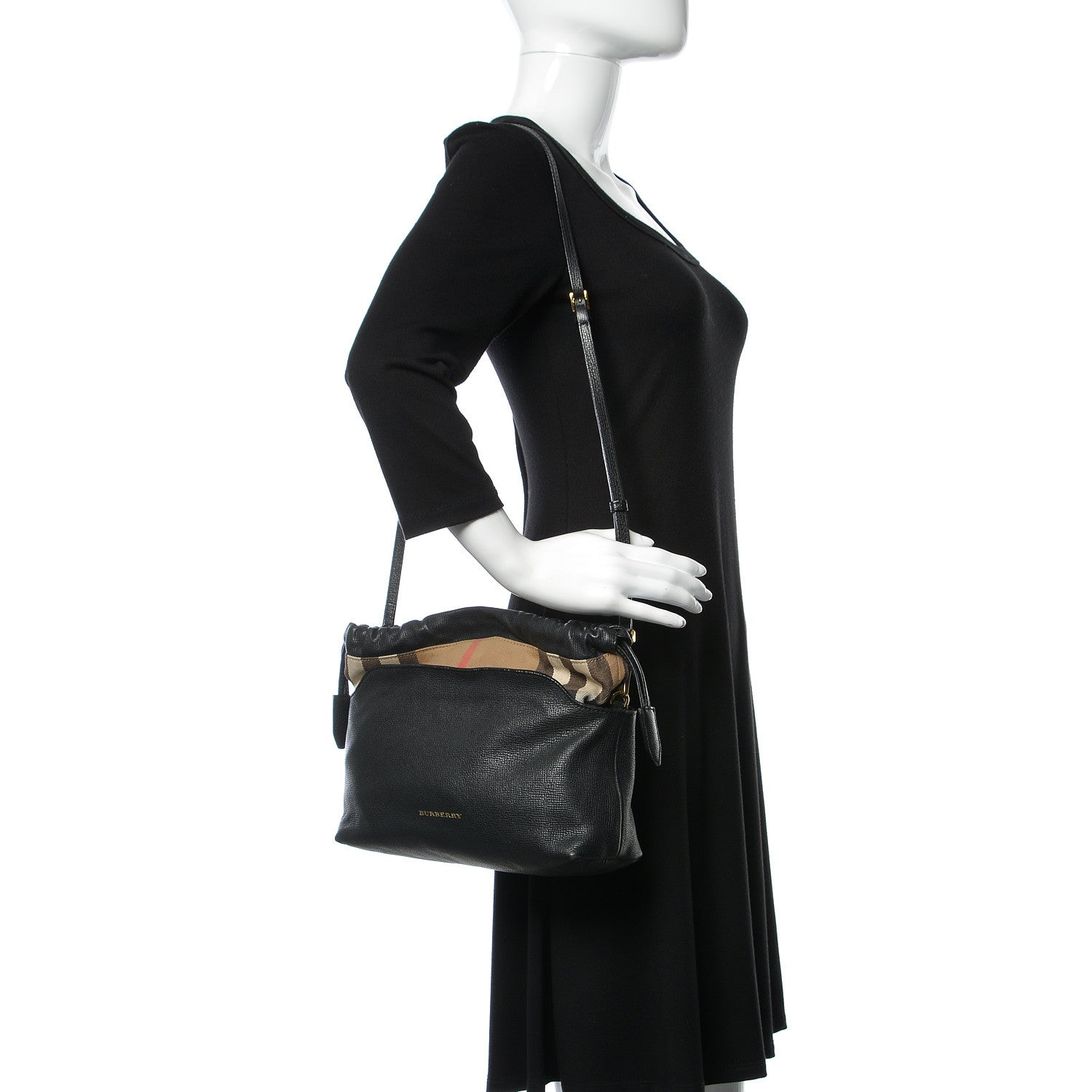 Burberry Calfskin House Check Little Crush Black 2 of 20