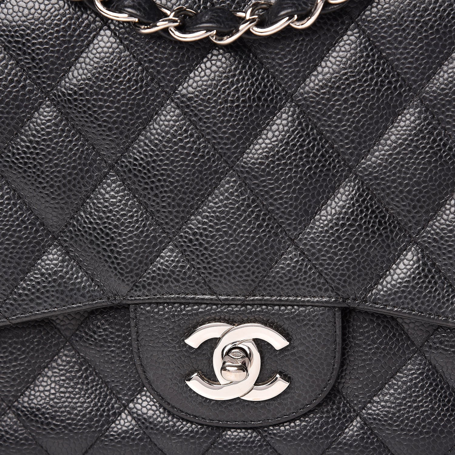 Chanel Caviar Quilted Jumbo Single Flap Black 11 of 11