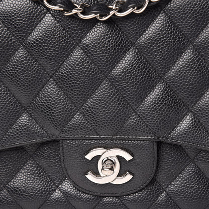 Chanel Caviar Quilted Jumbo Single Flap Black 11 of 11