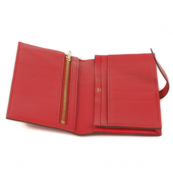 Hermes Chevre Bearn Wallet w Gusset Vermillion Red 6 of 13