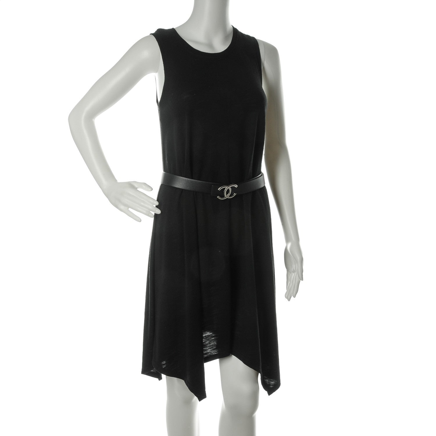 Chanel Calfskin CC Reversible Skinny Belt 95 38 Black Navy 2 of 10