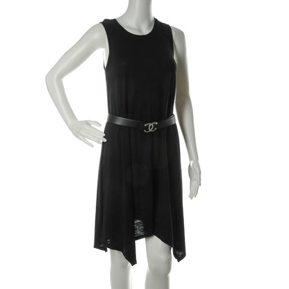 Chanel Calfskin CC Reversible Skinny Belt 95 38 Black Navy 2 of 10
