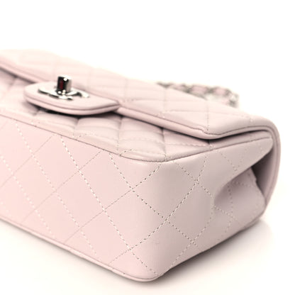 Chanel Lambskin Quilted Mini Rectangular Flap Light Purple 8 of 8