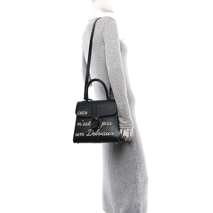 Delvaux Calfskin MM L'Humour Brillant Satchel Black 2 of 9