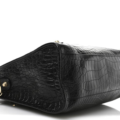 Balenciaga Calfskin Crocodile Embossed Giant 12 Gold Hardware City Black 10 of 11