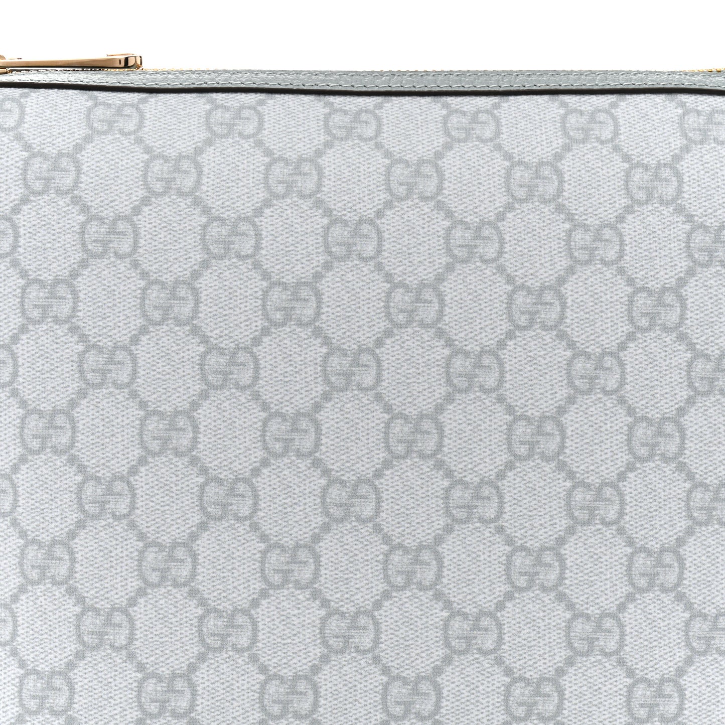 GG Supreme Monogram Textured Calfskin Web Super Mini Ophidia Shoulder Bag Light Blue