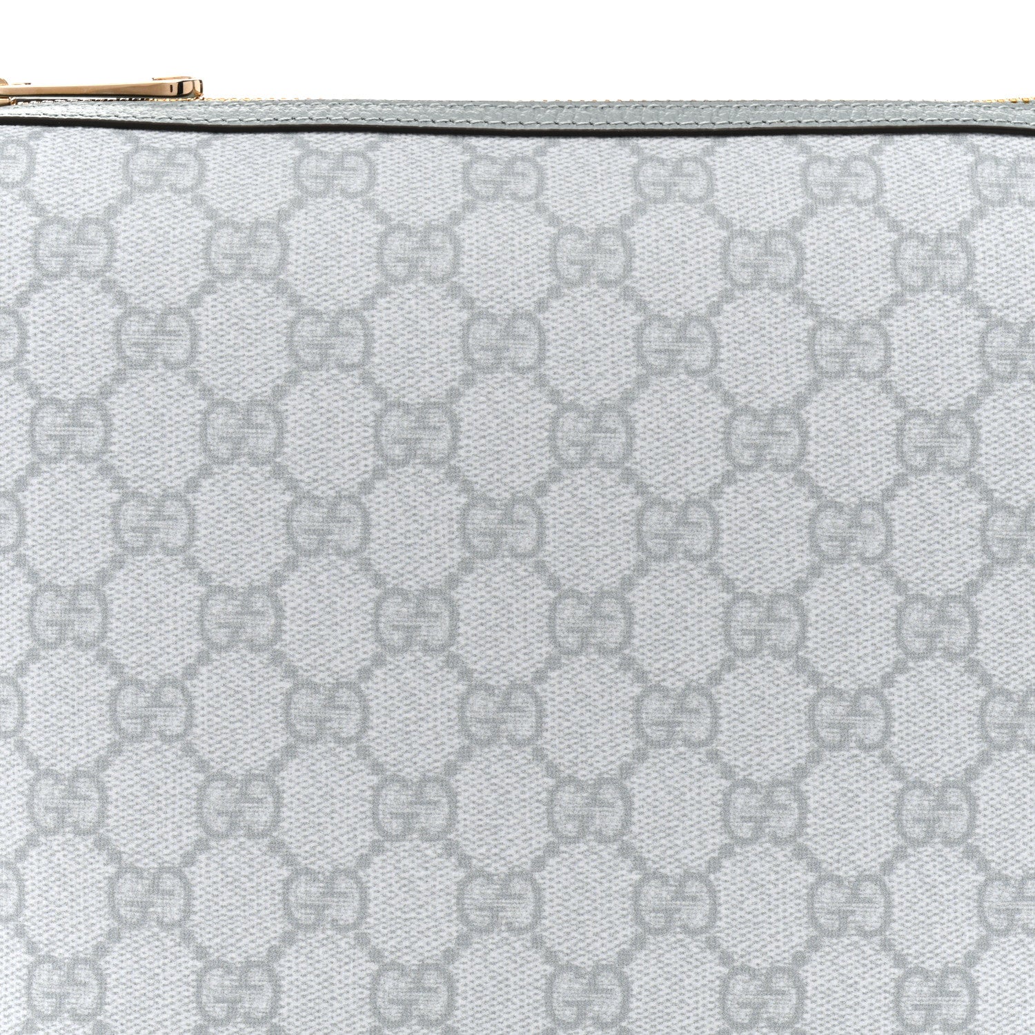 Gucci GG Supreme Monogram Textured Calfskin Web Super Mini Ophidia Shoulder Bag Light Blue 8 of 10