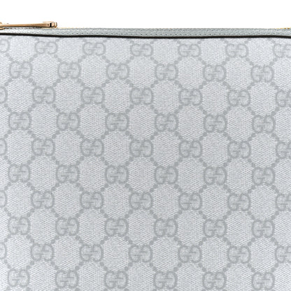 Gucci GG Supreme Monogram Textured Calfskin Web Super Mini Ophidia Shoulder Bag Light Blue 8 of 10