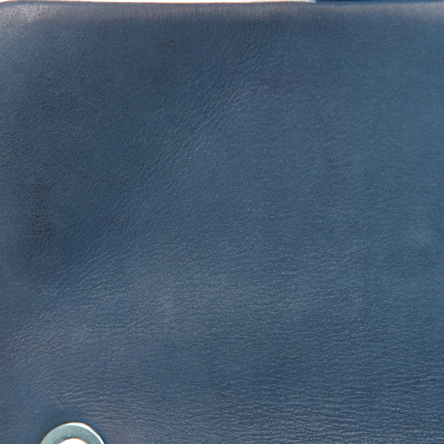 Iridescent Calfskin Large Chic Quilt Flap Dark Blue