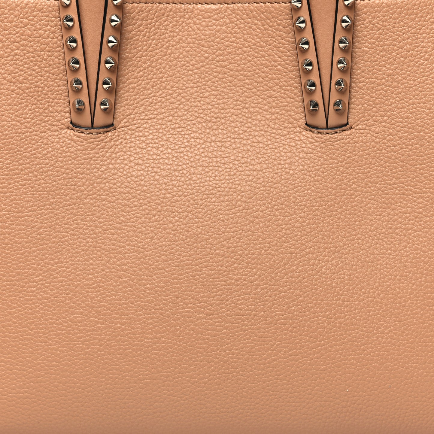 Calfskin Empire Spikes Small East West Cabata Tote Nude