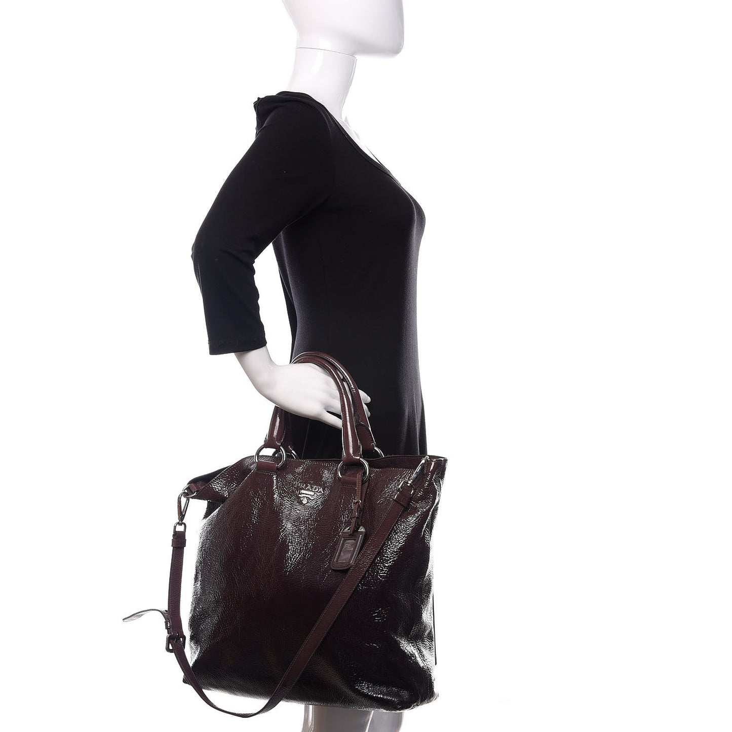 Vernice Sfumata Shopping Tote Lampone