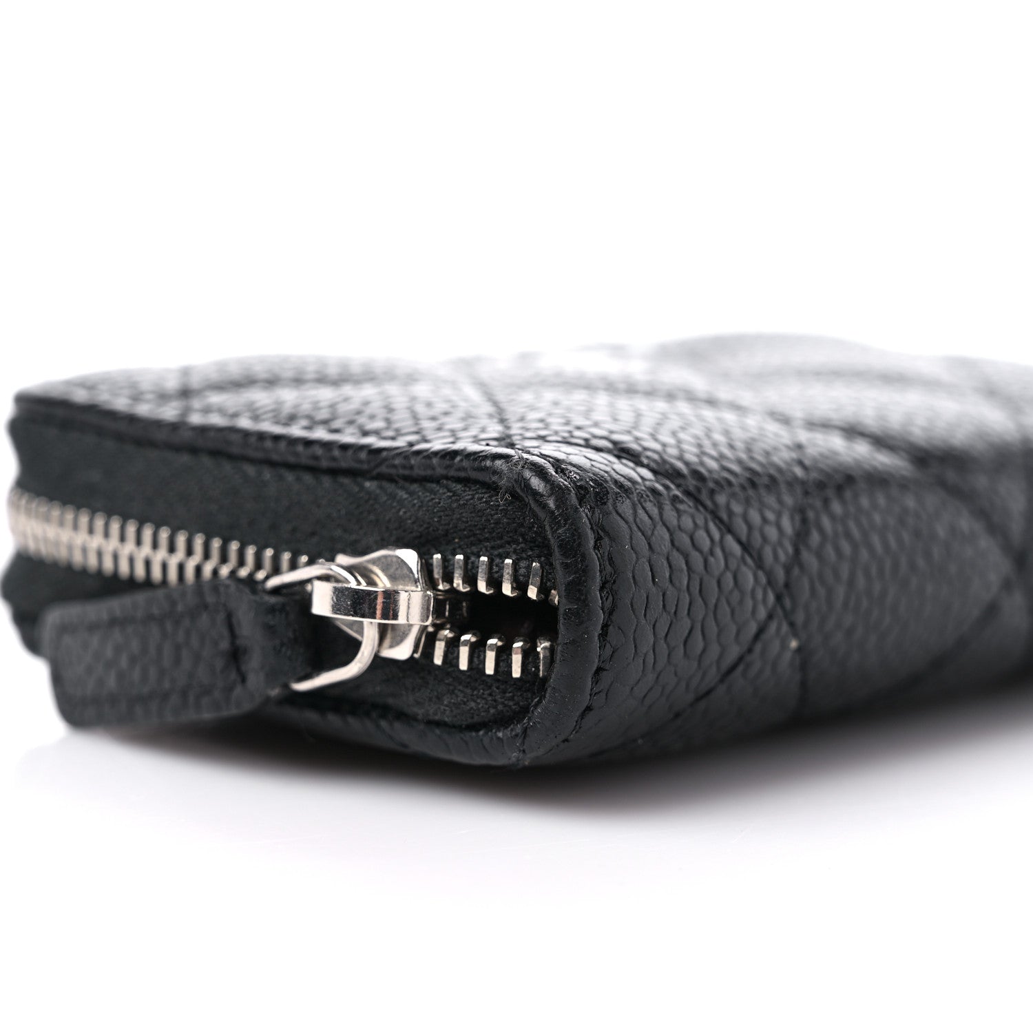Chanel Caviar Quilted Zip Coin Purse Black 8 of 10