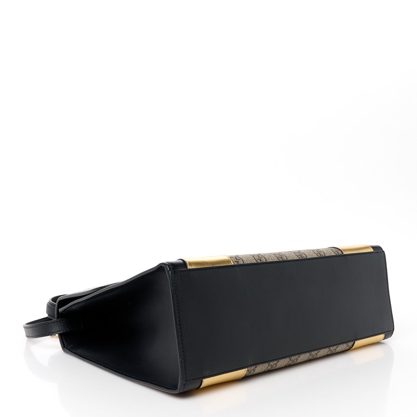 Nappa GG Supreme Monogram Medium Osiride Top Handle Bag Black Oro Vecchio Beige Ebony