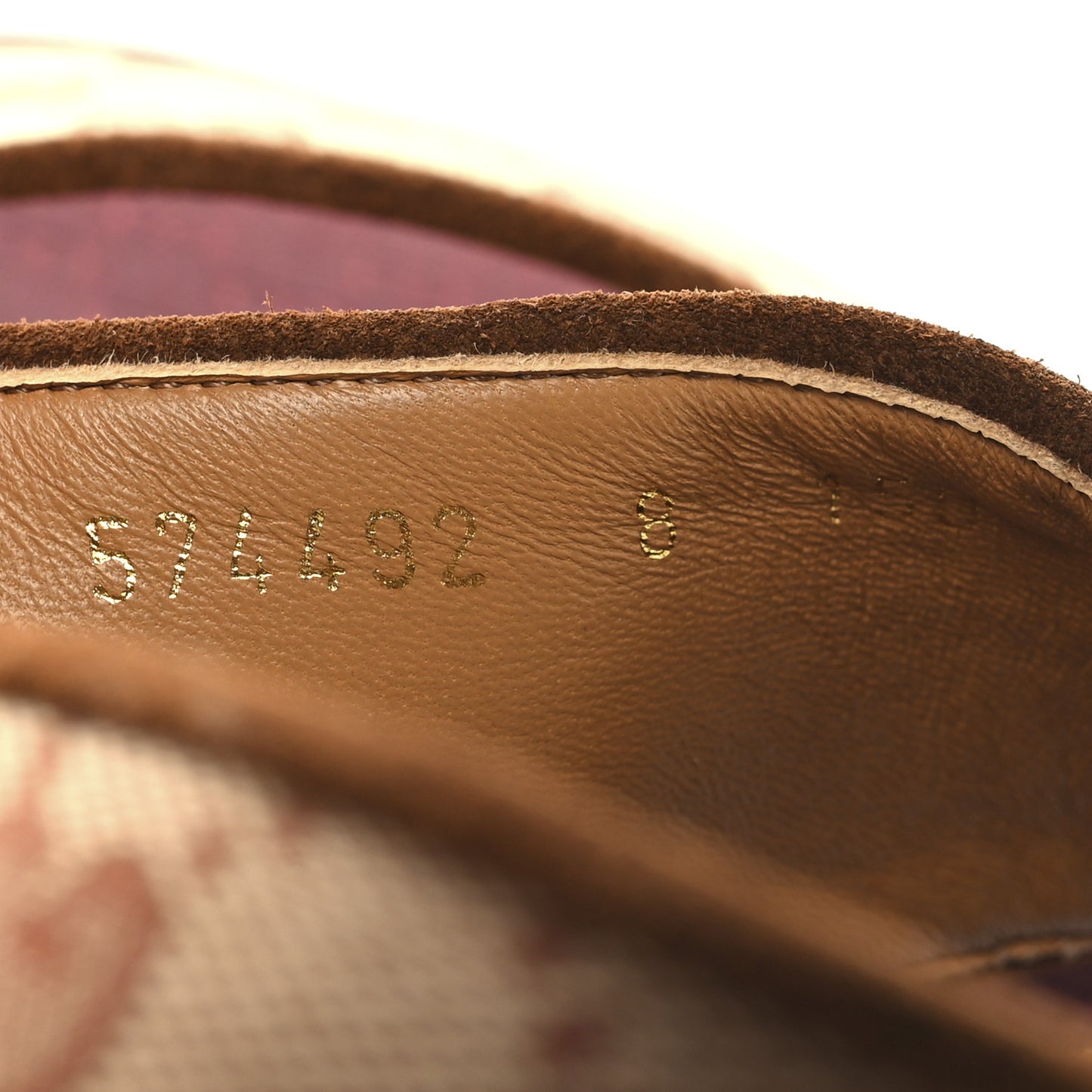 Canvas GG Monogram Mens Slingback Flat Sandals 8 Beige Ruggine Cuir