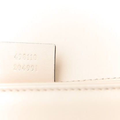 Gucci Calfskin Matelasse Small GG Marmont Top Handle Shoulder Bag White 9 of 10