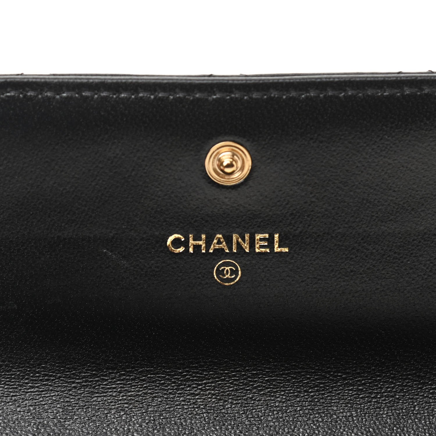 Chanel Lambskin Quilted Medium Flap Wallet Black 6 of 9