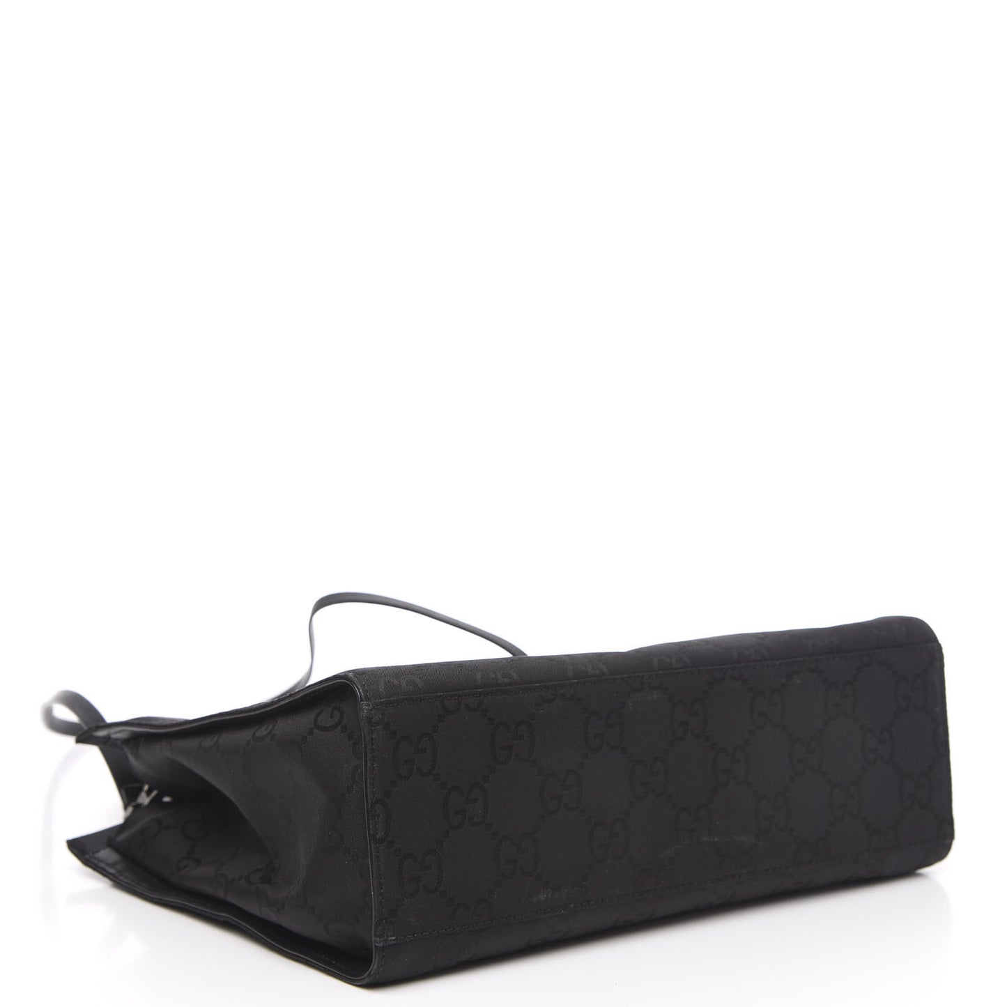 Nylon Monogram Bamboo Handle Bag Black