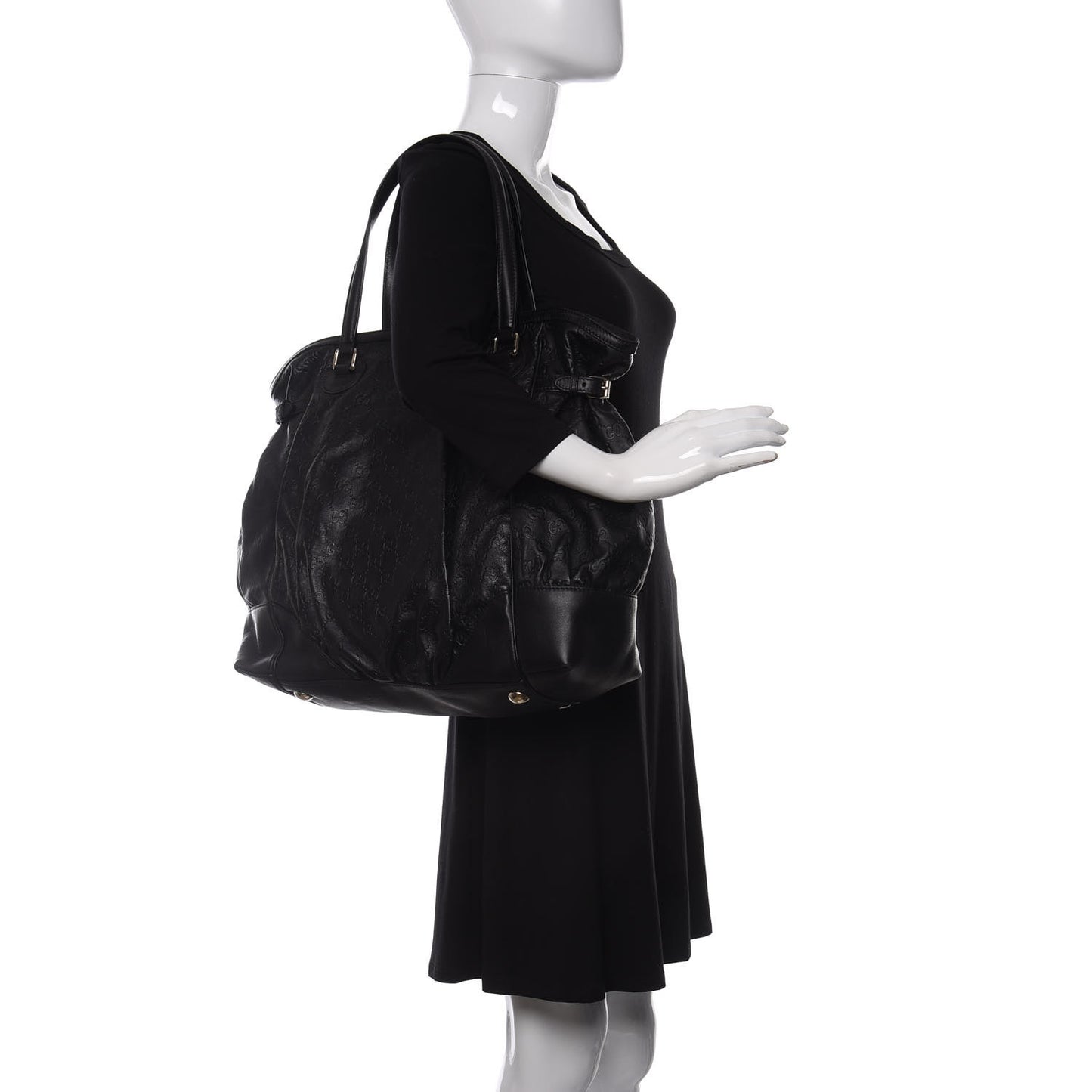 Guccissima Full Moon Tote Black