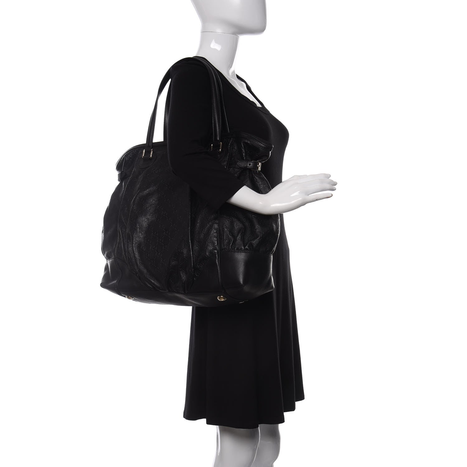 Gucci Guccissima Full Moon Tote Black 2 of 10