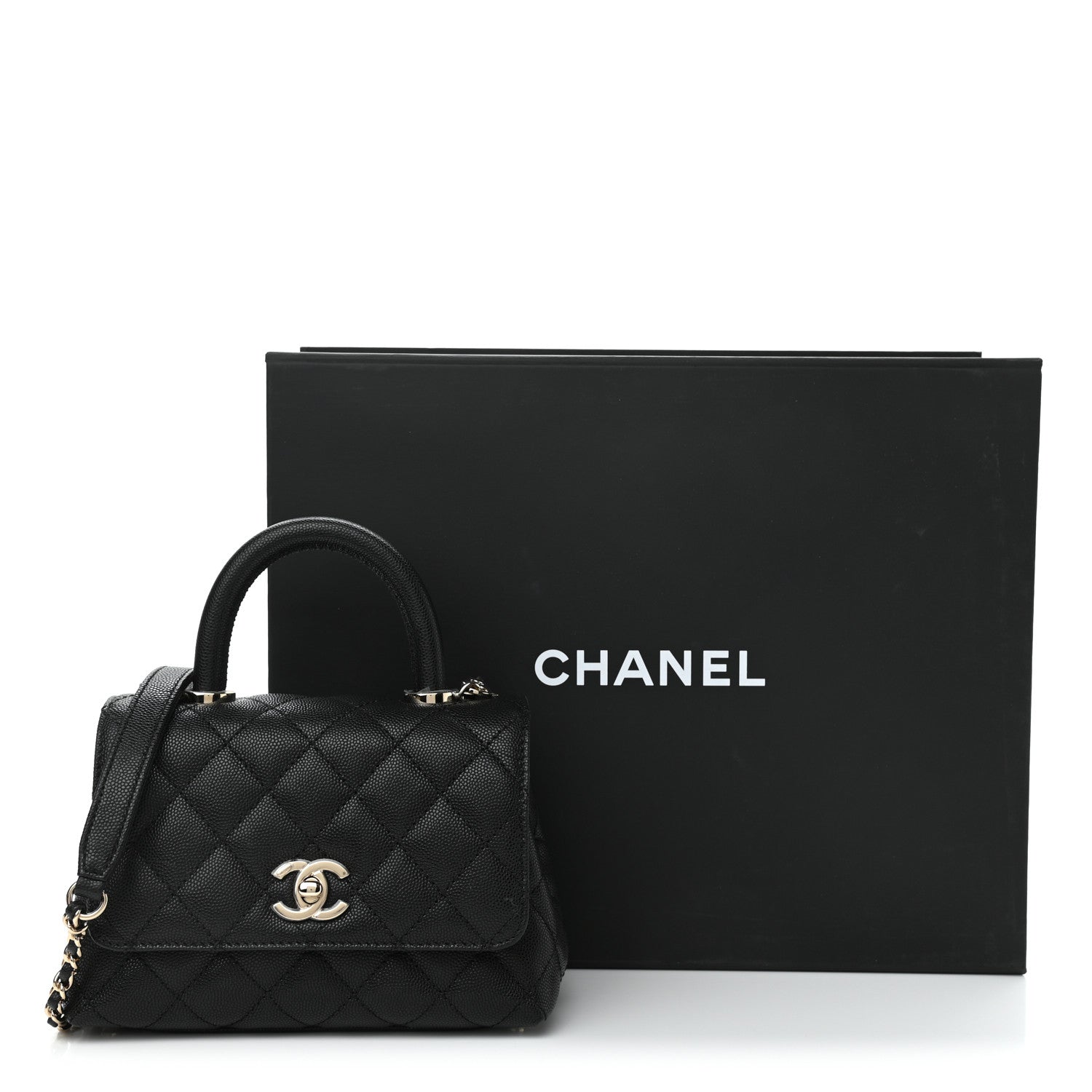 Chanel Caviar Quilted Extra Mini Coco Handle Flap Black 11 of 11