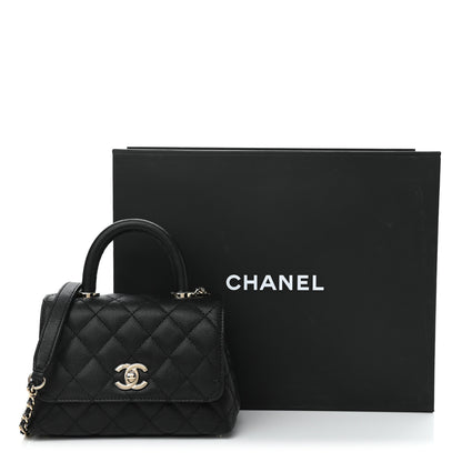 Chanel Caviar Quilted Extra Mini Coco Handle Flap Black 11 of 11