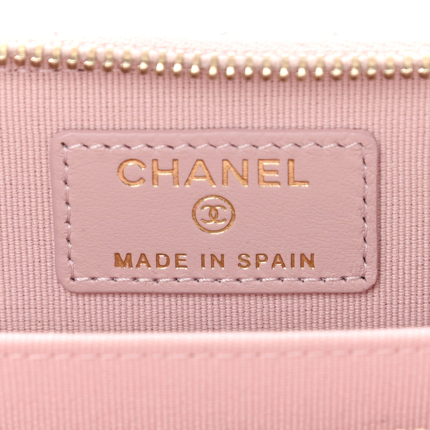Chanel Caviar Quilted Zip Card Holder Pink 6 of 8