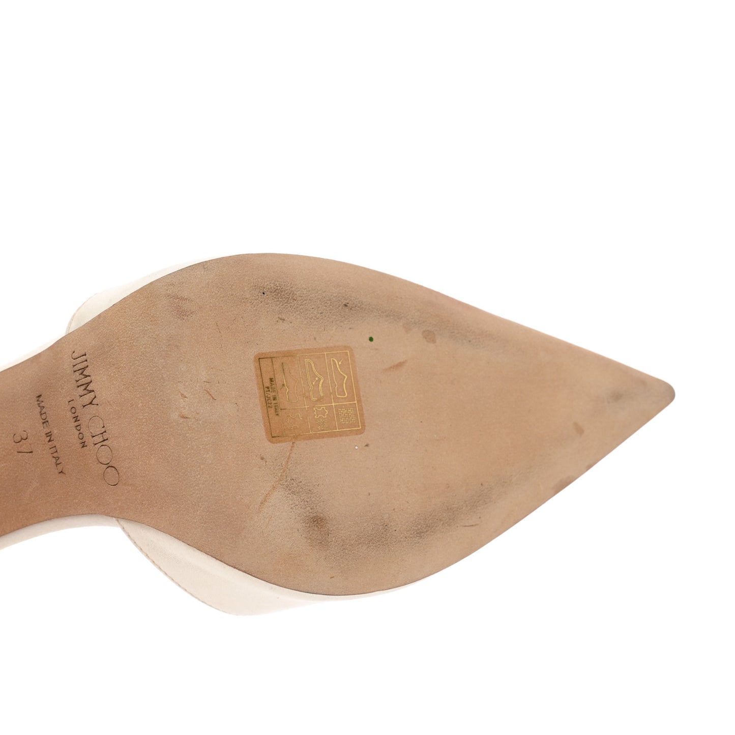 Satin Crystal Saeda 100 Pumps 37 Ivory