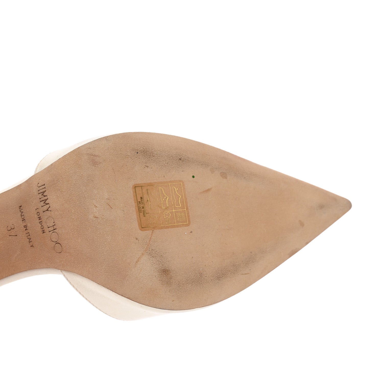 Jimmy Choo Satin Crystal Saeda 100 Pumps 37 Ivory 12 of 18