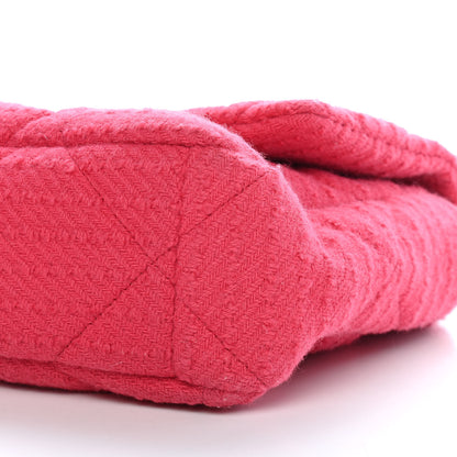 Chanel Tweed Quilted Large Chanel 19 Flap Pink 8 of 8