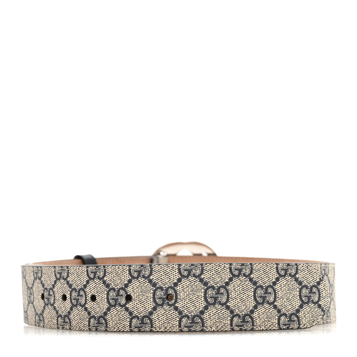 GG Supreme Monogram Selleria Calfskin Interlocking G 40mm Belt 100 40 Beige Ebony Cocoa