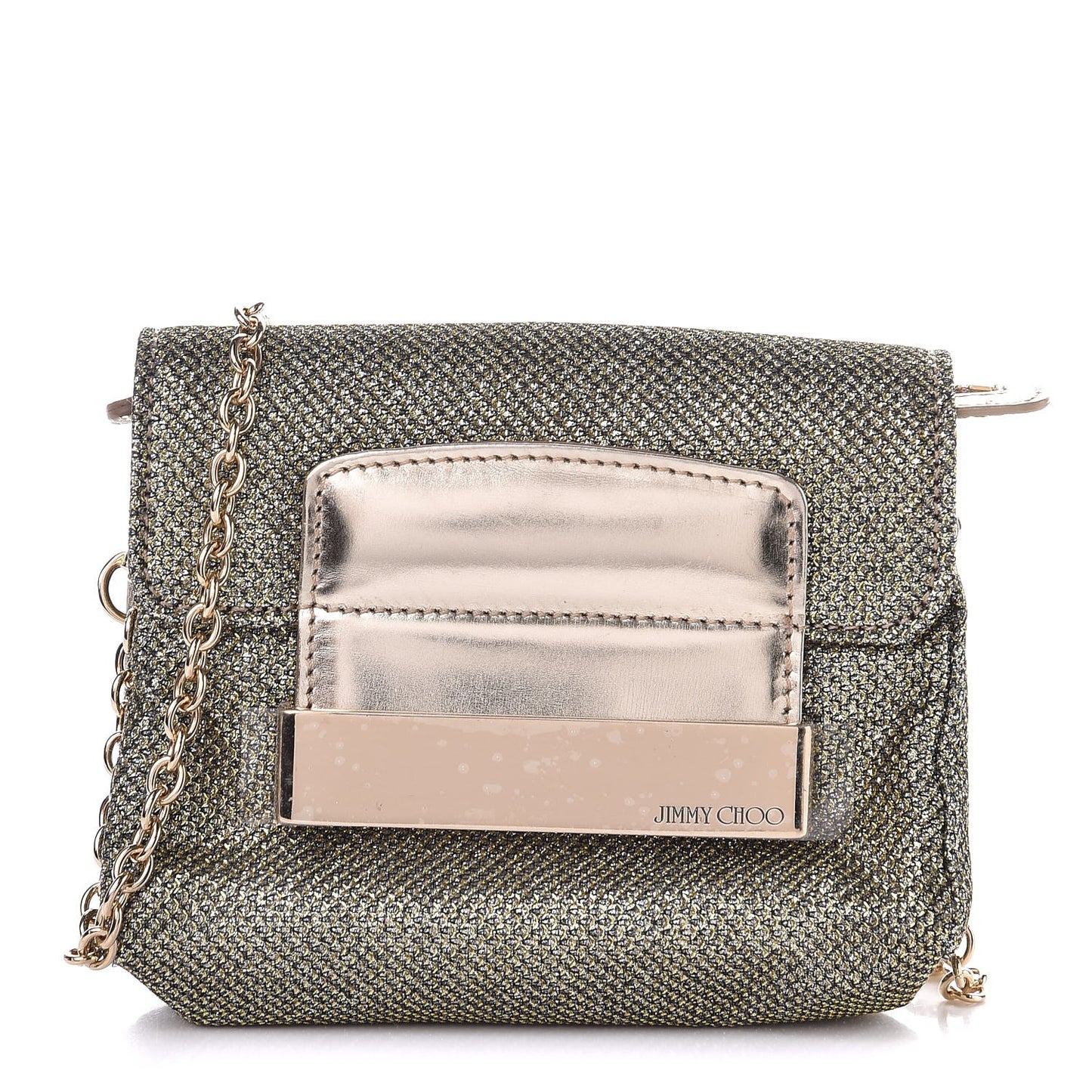 Glitter Fabric Mini Rebel Crossbody Bag Gold
