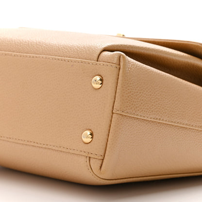 Chanel Caviar Flap Shoulder Bag Beige 10 of 14