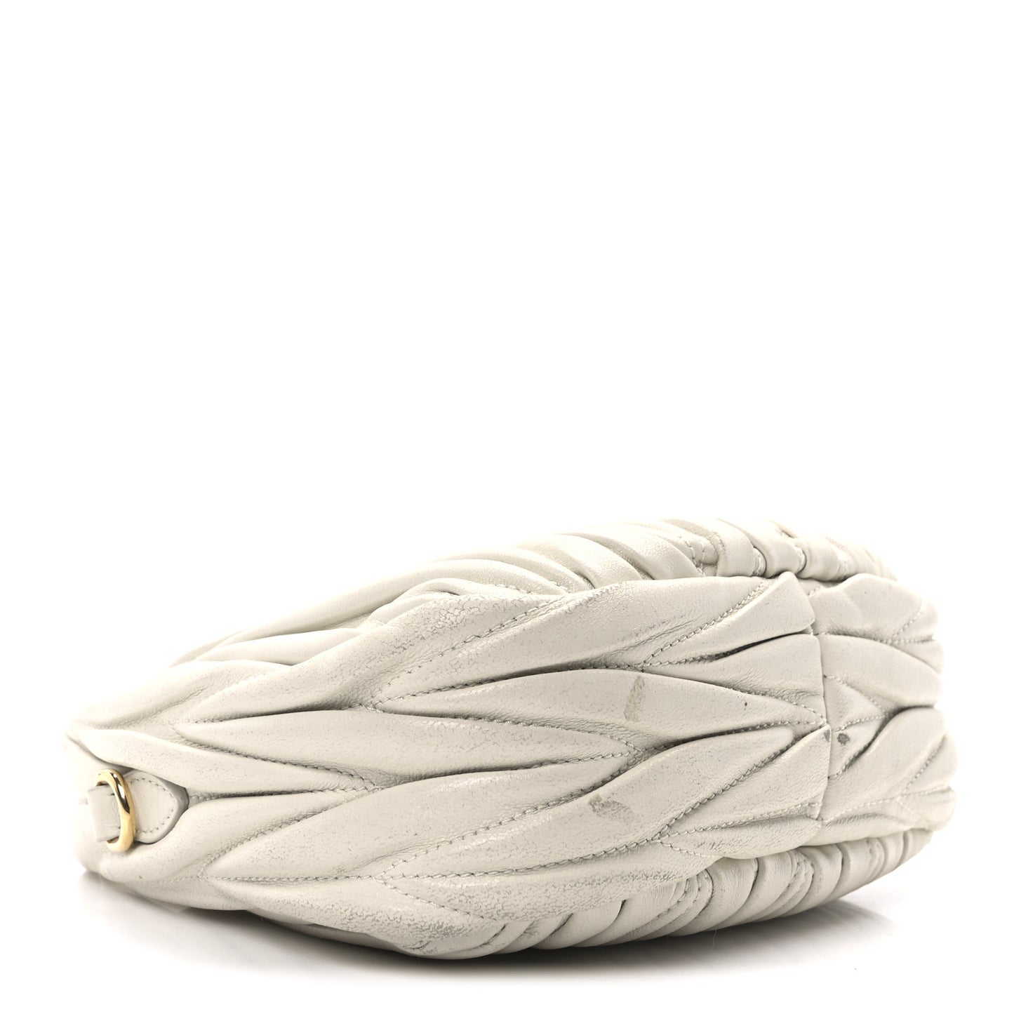 Nappa Matelasse Mini Wander Hobo White