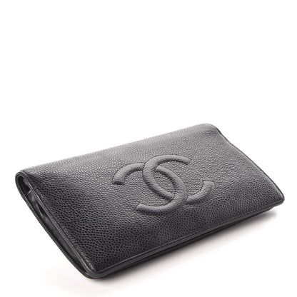 Chanel Caviar Timeless CC Yen Wallet Black 4 of 14