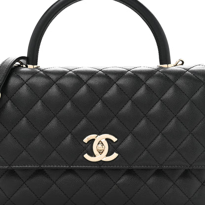 Chanel Caviar Quilted Small Coco Handle Flap Black 8 of 11